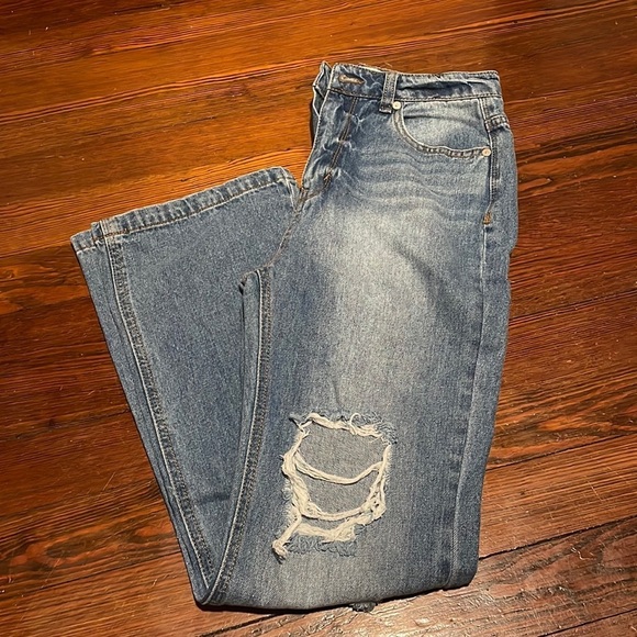 Habitual Girl’s High Waisted Jeans with Rips Size 14 - Picture 1 of 8